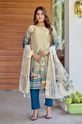 Ivory Botanical Handwork Anarkali Set With Dupatta